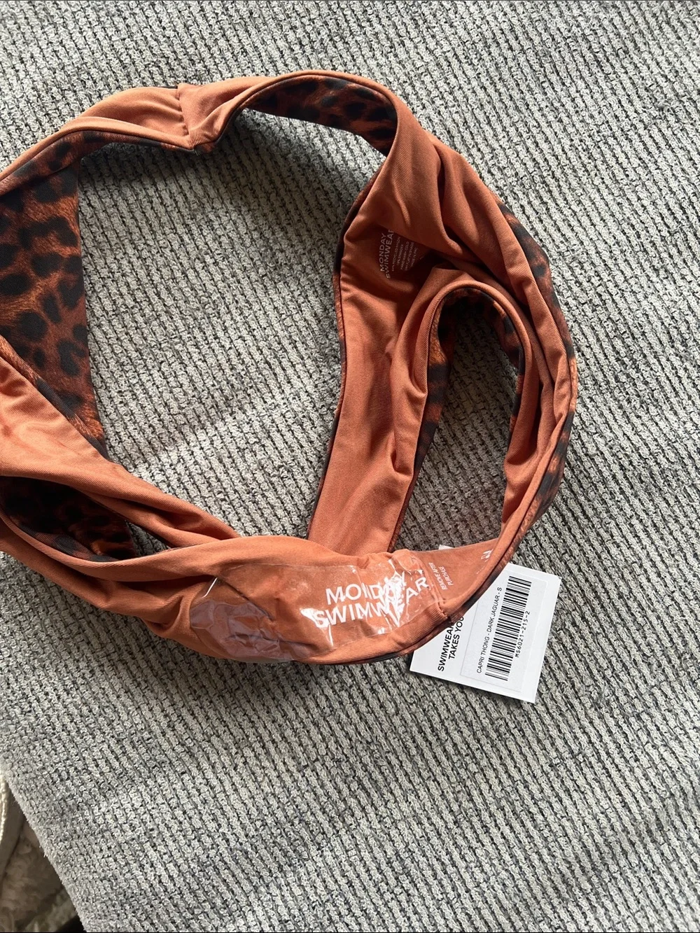 New With Tag Monday Swimwear Leopard Print Bikini Bottoms - Capri Thong